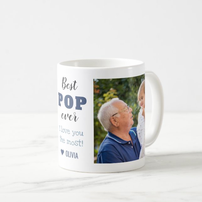 Mug Best Pop Ever Love You Most 2 Photo (Devant droit)