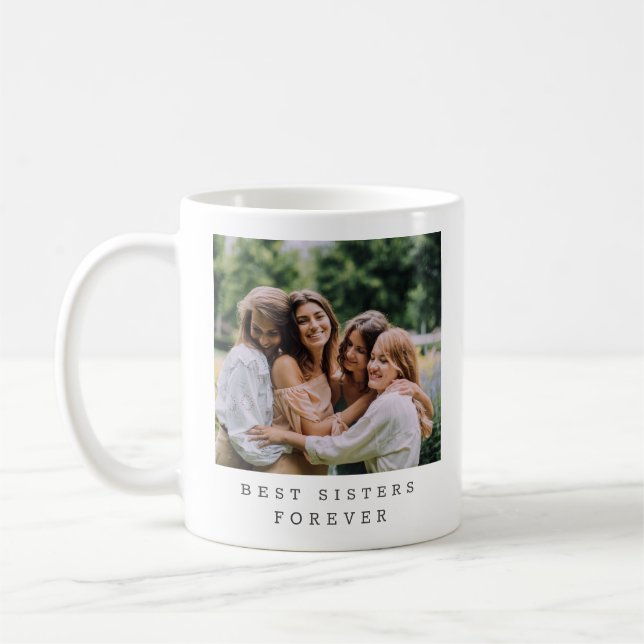 Mug Best Sisters Forever Custom Photo Personalized  (Gauche)