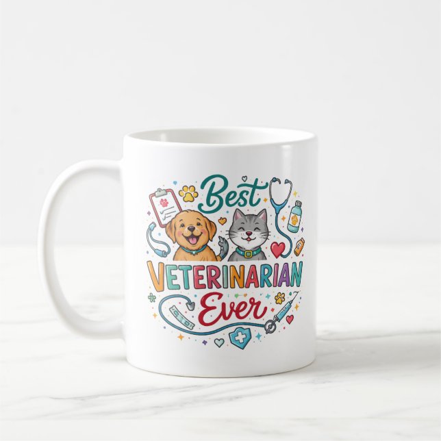 Mug Best Veterinarian Ever | Vet Appreciation Doctor’s (Gauche)