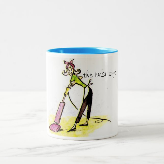 mug, best, wife Two-Tone coffee mug (Center)