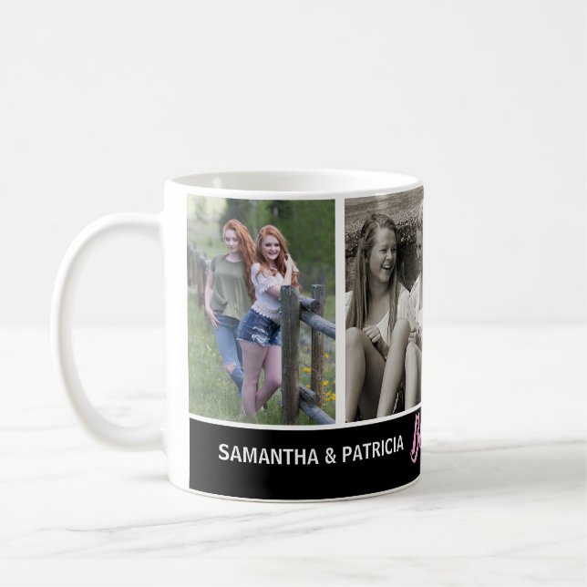 Mug Bestie de Collage de photos d'amis de BFF pour tou (Gauche)