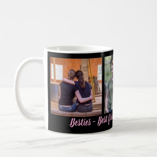 Mug Besties Meilleur Collage De Photos Pour Toujours 3 (Gauche)