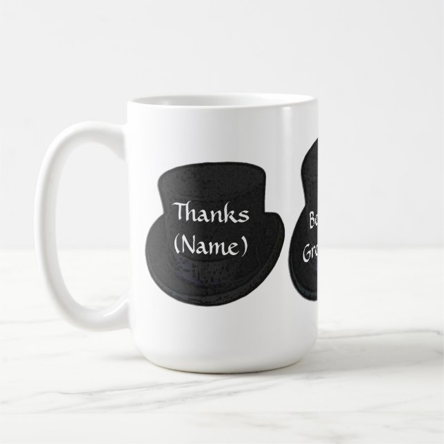 Mug BestMan Merci Gift - Groomsmen - Top Hat (Gauche)