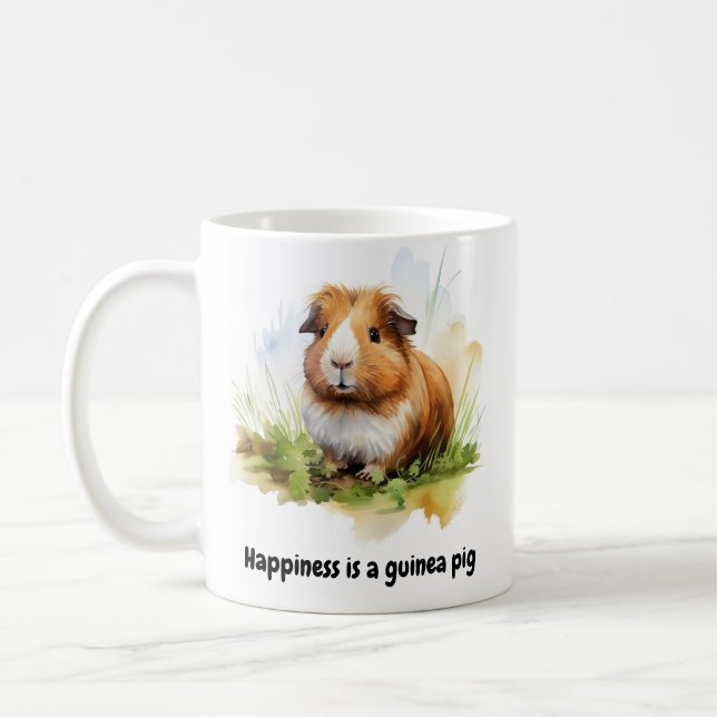 Mug BESTSELLER ! Guinéen Cochon - Le bonheur est... (Gauche)