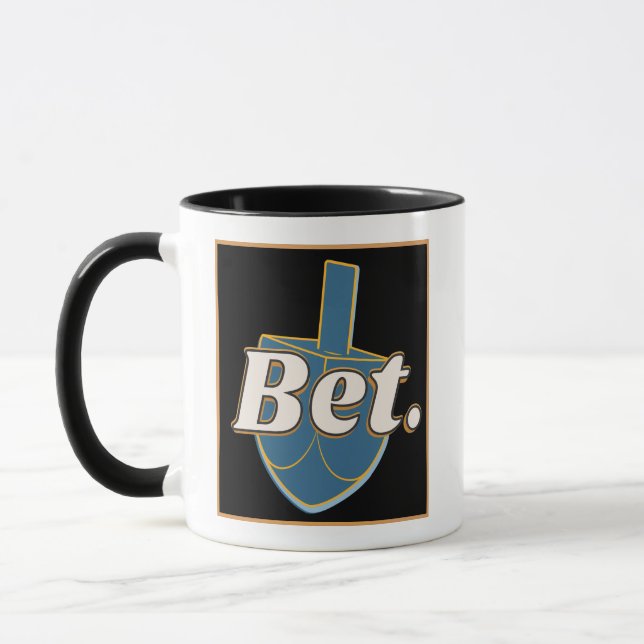 Mug Bet. Hanukkah Dreidel Gimel Joke Gift Gen Z Alpha  (Gauche)