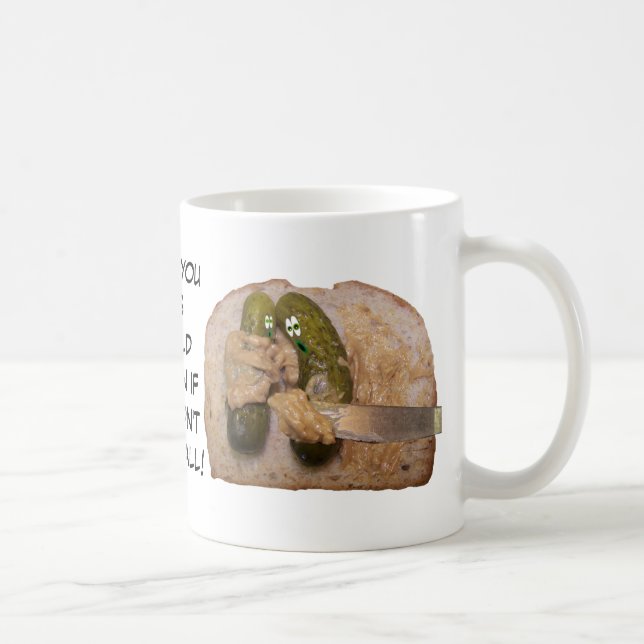 Mug Beurre d'arachide comique de cornichon sur la (Droite)
