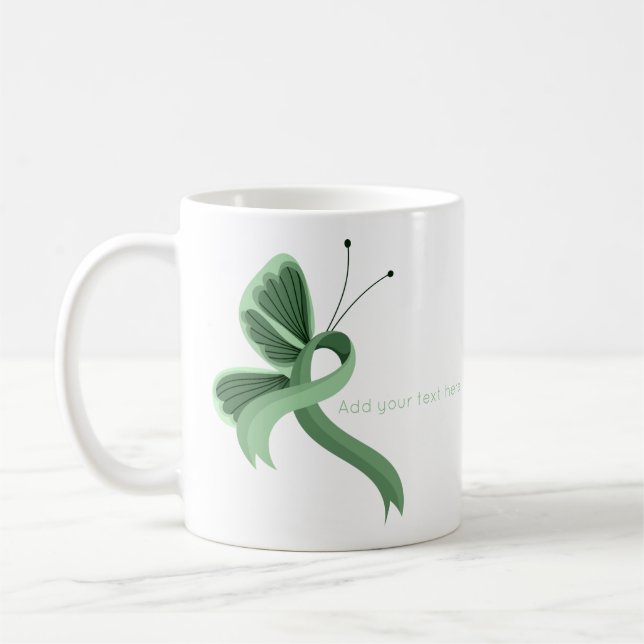 Mug Beurre-papillon léger de sensibilisation au vert (Gauche)