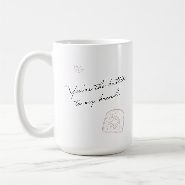 Mug Beurre pour mon pain, nectar et nid (Gauche)