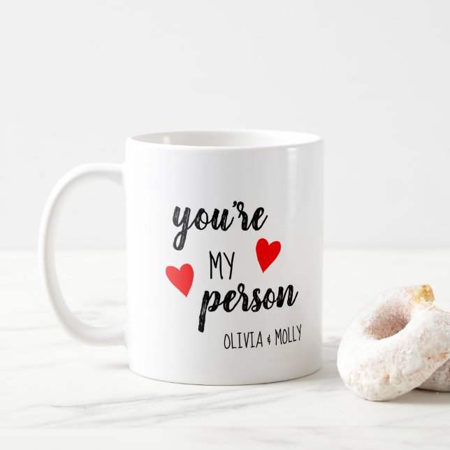 Mug BFF Besties Cadeau Best Friend Photo personnalisée (Avec donut)
