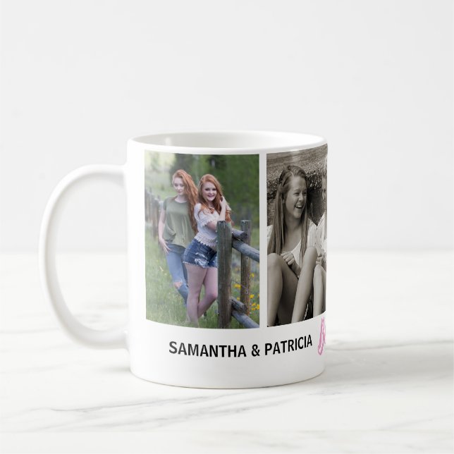 Mug BFF Friends Forever 4 Photo Collective Besties (Gauche)