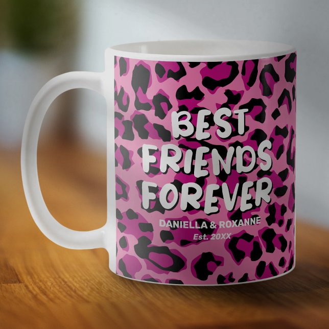 Mug BFF Leopard Rose Meilleur Ami Besties (Créateur téléchargé)