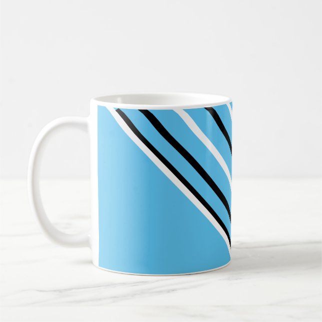 Mug BG Stripes Motif étroit blanc & noir + backgr. (Gauche)