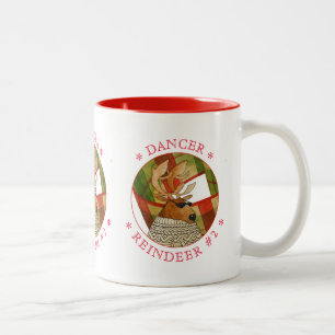 Mug bi-ton rouge Renne Danseur