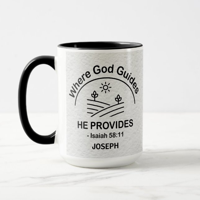 Mug Bible chrétienne contemporaine Verse Isaïe 58 (Gauche)