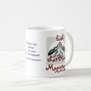Mug Bible Verse 'Merci' Red Mark 11:22 Personnaliser