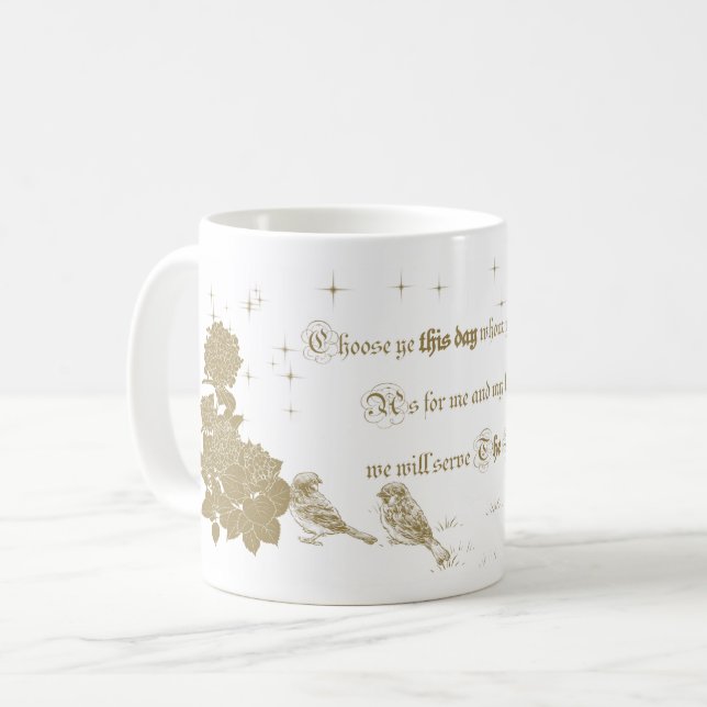 Mug Bible verse muqueuse Choisissez vous aujourd'hui o (Devant gauche)
