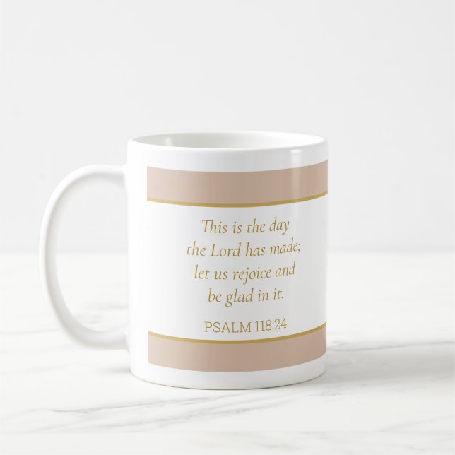 Mug Bible Verse Psaume 118:24 - Foi Mordern Christian (Gauche)