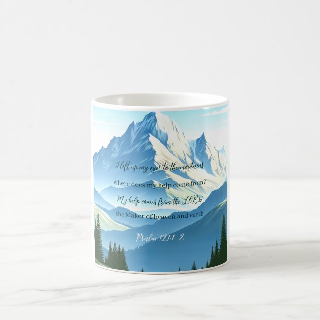 Mug Bible Verse Psaume 121:1-2 (Centre)