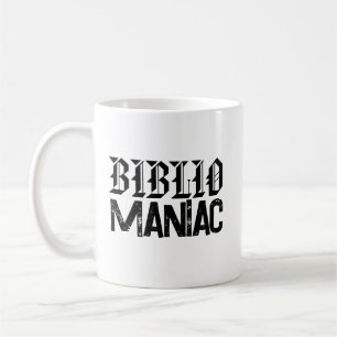 Mug Bibliomane Amoureux de Livres dans des Polices Amu