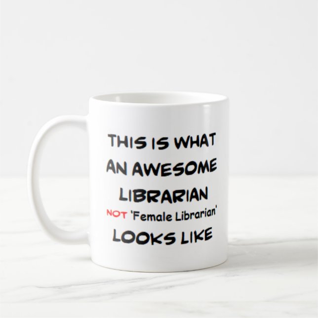 Mug bibliothécaire et non bibliothécaire, génial (Gauche)