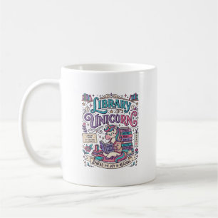 Mug Bibliothèque Licorne Licorne Coloré POD Artwork_1