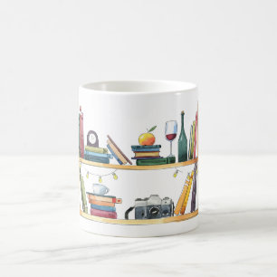 Mug Bibliothèque Livres Livre Louveur Lecteur Lecteur 