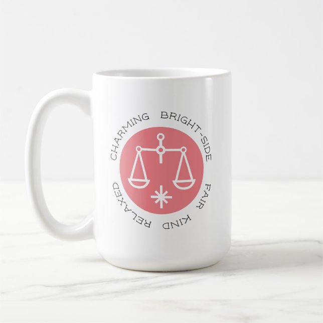 Mug Bibliothèque rose Zodiac Star Signal Personnalité  (Gauche)