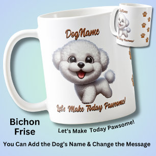 Mug Bichon Frise, Ajouter le nom du chien, Modifier le