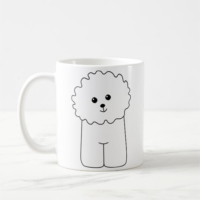 Mug Bichon Frise, chien mignon (Gauche)