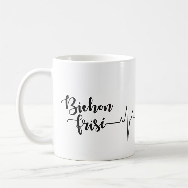 Mug Bichon Frisé Le Coeur de Saint Valentin (Gauche)