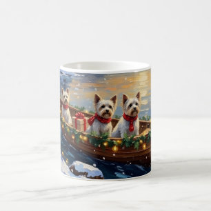 Mug Bichon Frise Noël Bateau Fêtes