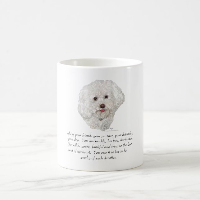 Mug Bichon Frise Souvenir FEMELLE (Centre)