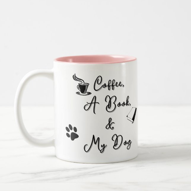 Mug bicolore 325 ml (rose) (Gauche)