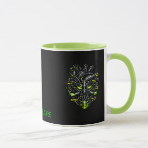 Mug bicolore Cœur Cybernétique Overclocké SYSTEM G