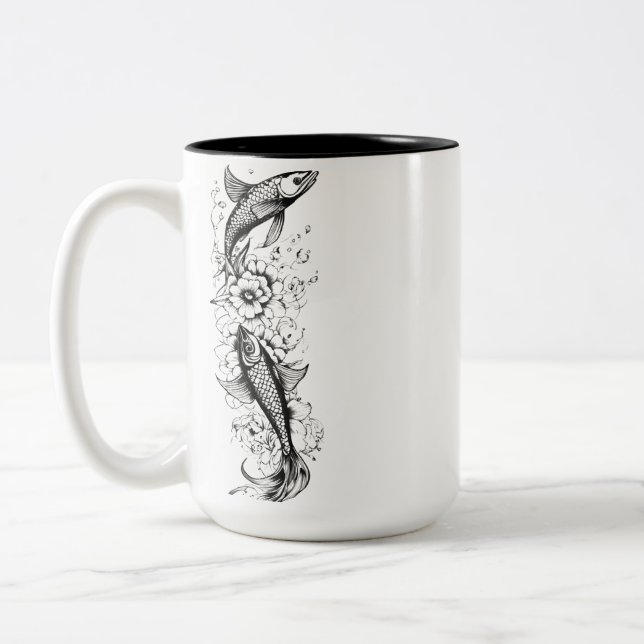 Mug bicolore Koi Pond - 15 oz (Gauche)