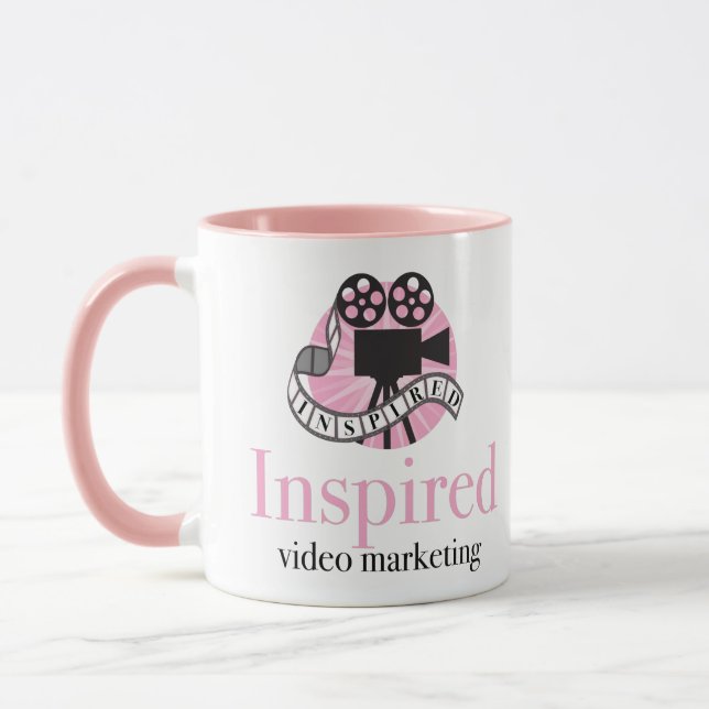 Mug bicolore rose inspiré (Gauche)