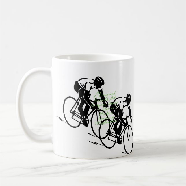 Mug Bicycle Riding Race Art (Gauche)