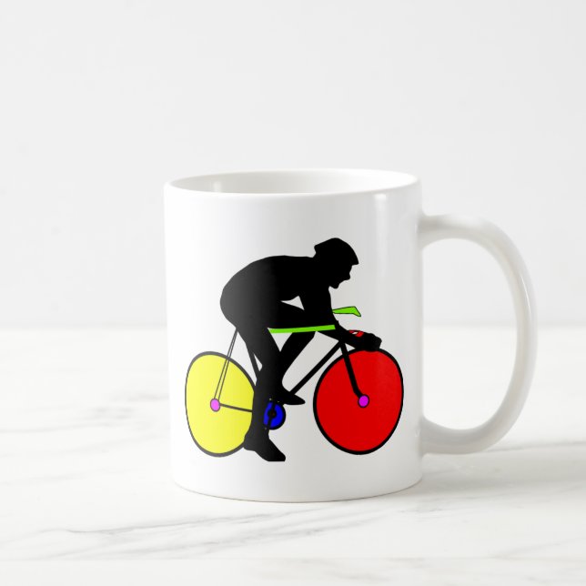 Mug Bicyclette colorée multi de vélo (Droite)