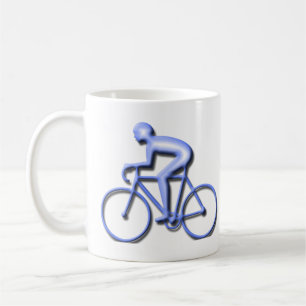 Mug Bicyclette emballant dans le bleu