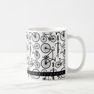 Mug Bicyclette Motif moderne en noir et blanc