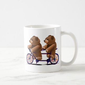 Mug Bicyclette Tandem, Teddy Bear Print