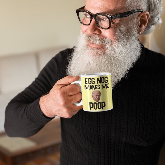 MUG BIDEN FUNNY CHRISTMAS EGG NOG ME FAIT POOP (Créateur téléchargé)