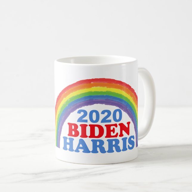 Mug Biden Harris 2020 Rainbow (Devant droit)