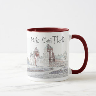 Mug Biélorussie Б л а р у с Château de Mir Dessin е Co