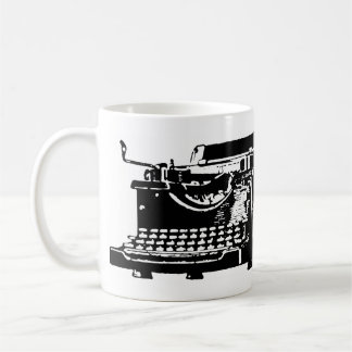 Mug Bien sûr. I Texte. Machine à écrire