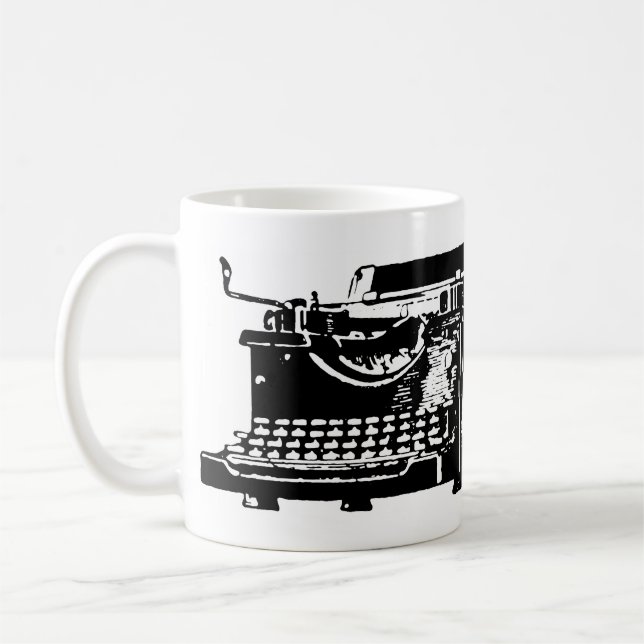 Mug Bien sûr. I Texte. Machine à écrire (Gauche)