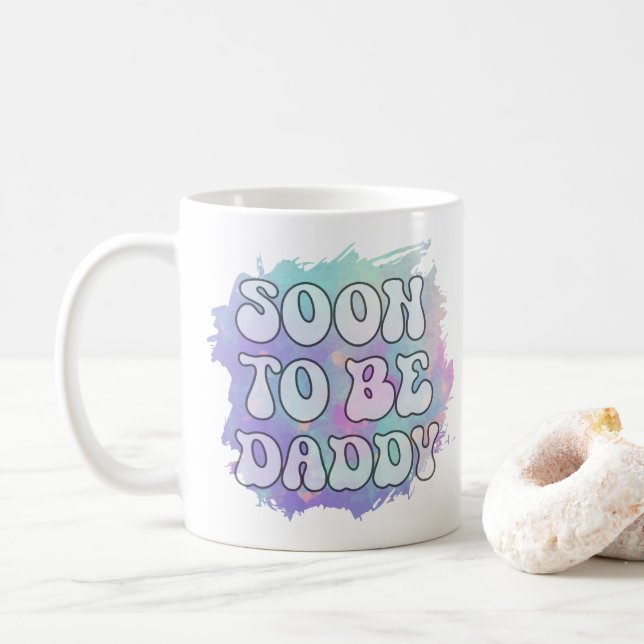 Mug Bientôt Être Papa Drôle Nouvelle Grossesse Papa An (Avec donut)