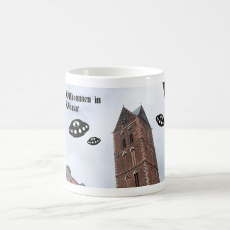 Mug Bienvenue à Wismar. Visiteurs extraterrestres a