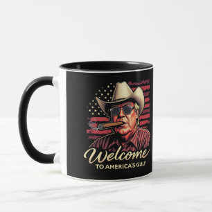Mug Bienvenue dans l'Amérique du Golfe drôle Trump