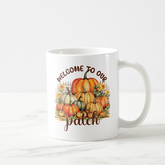 Mug Bienvenue dans notre Patch - Cosy Citrouille Patch (Droite)
